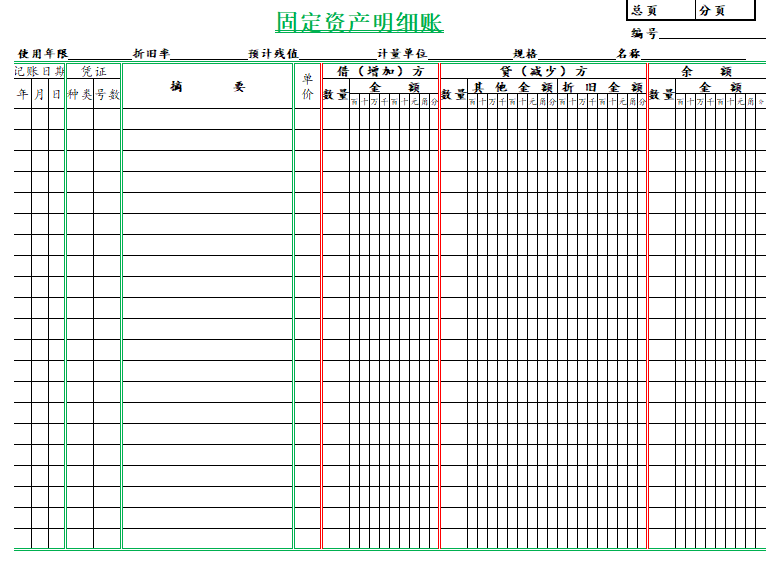 固定资产明细账表深度剖析：企业资产管理的核心指南